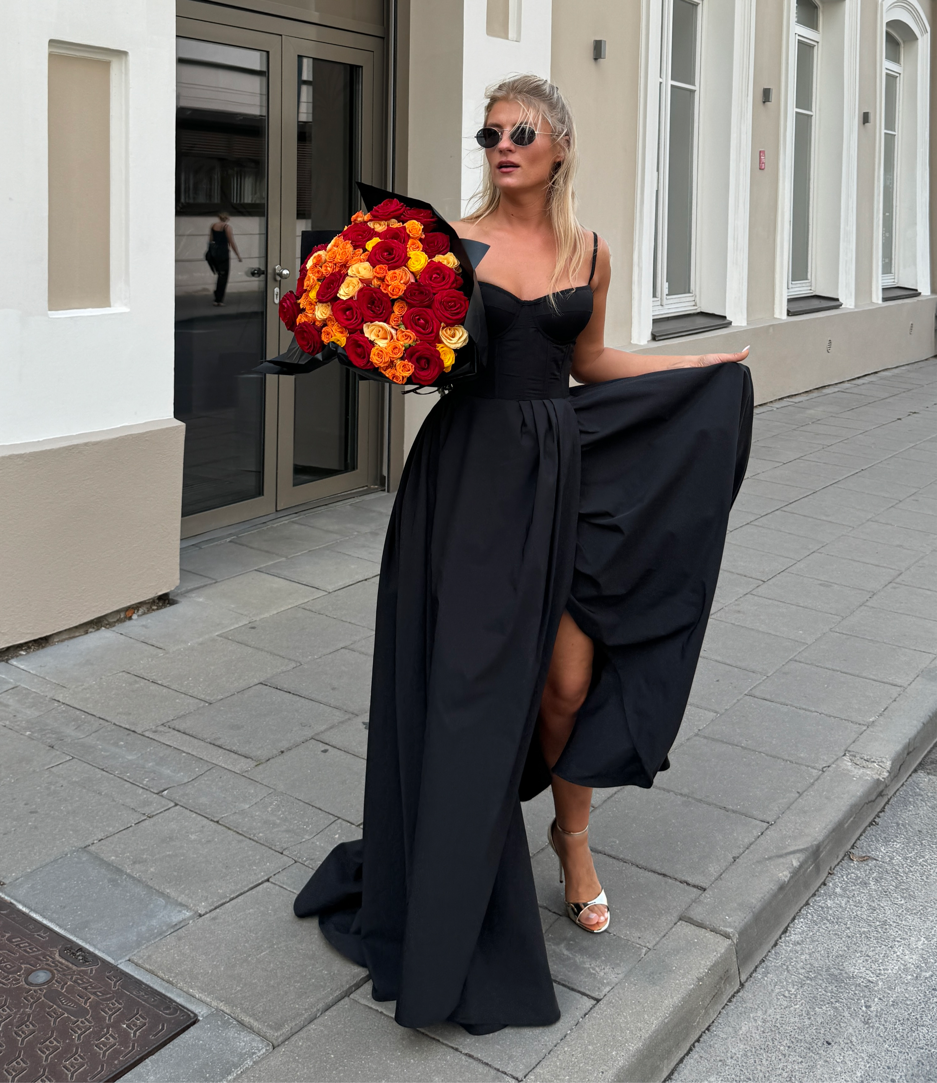 Maxi taftos suknelė