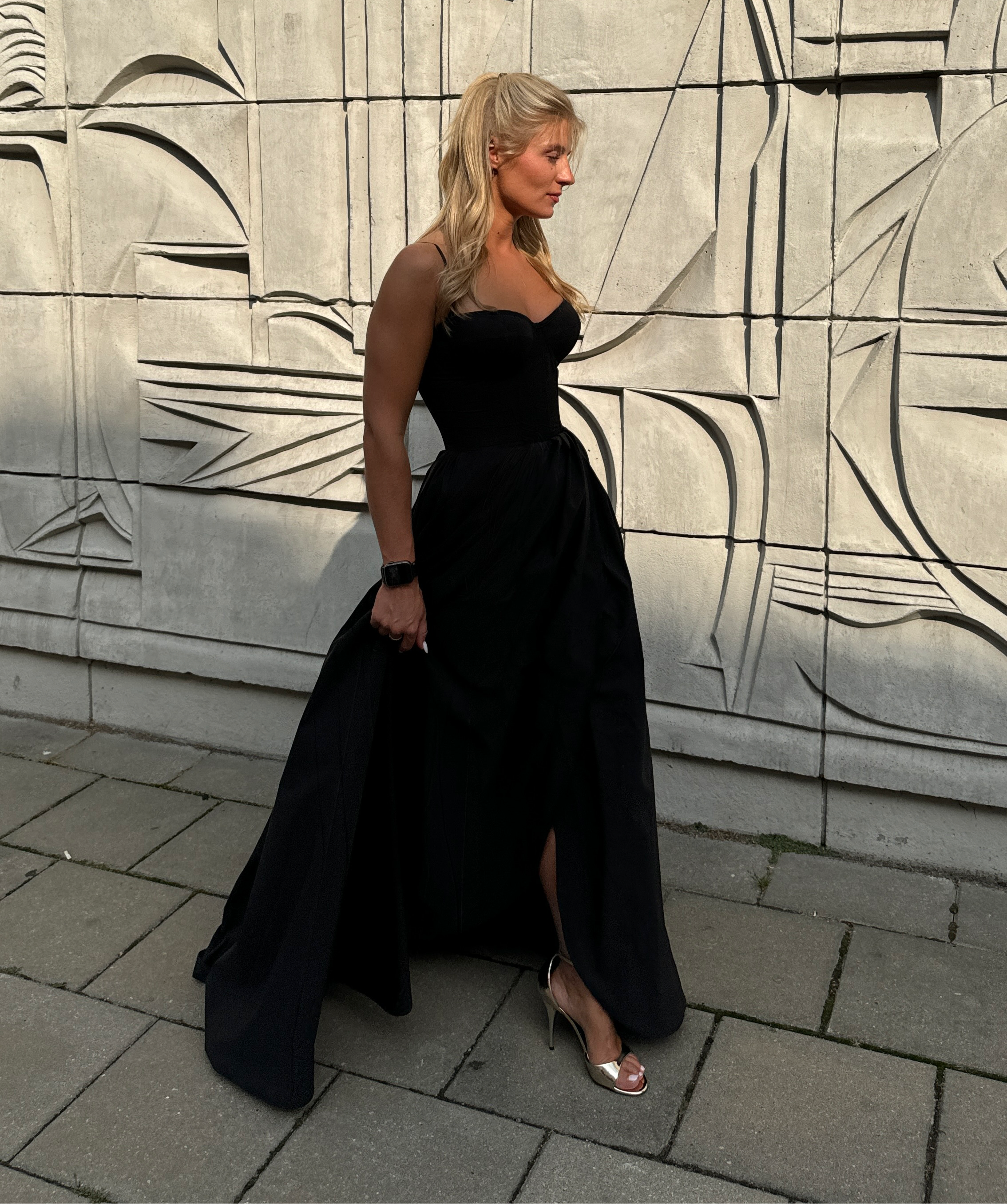 Maxi taftos suknelė