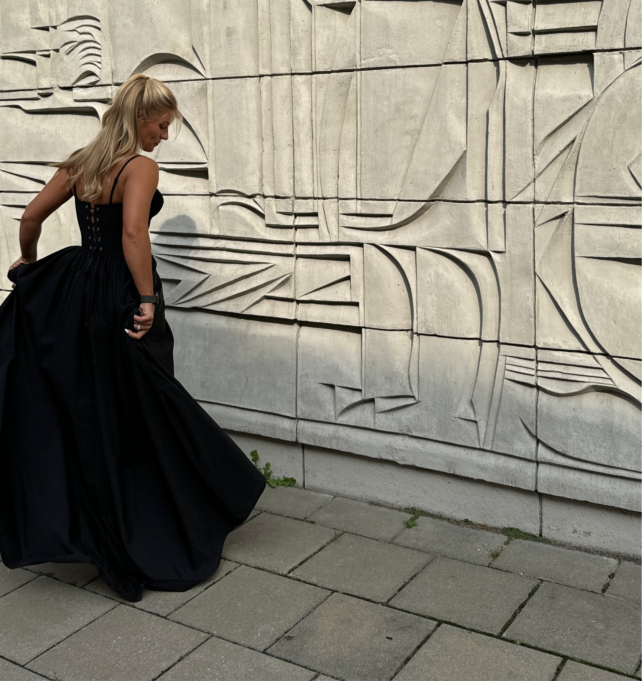 Maxi taftos suknelė