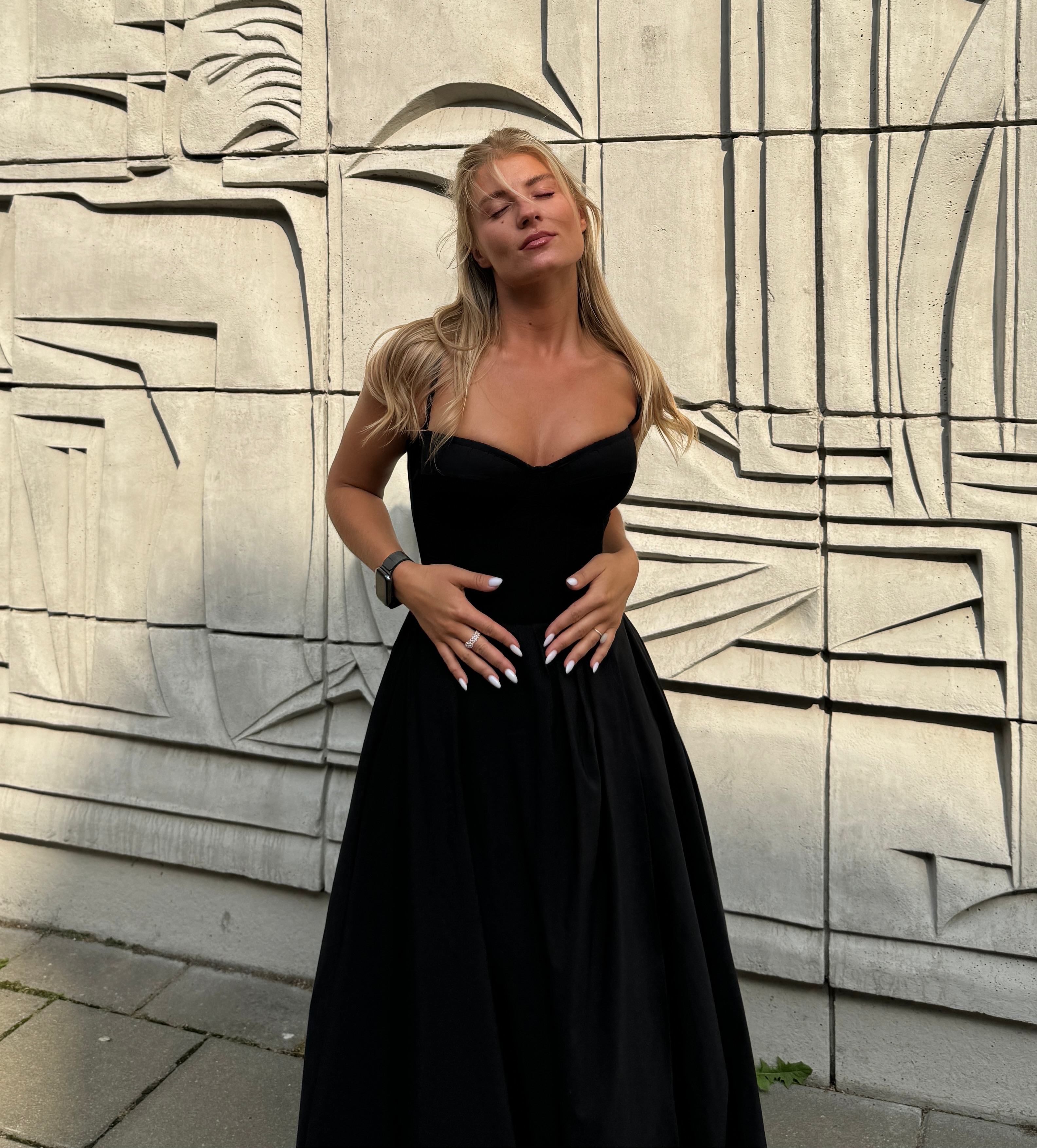 Maxi taftos suknelė